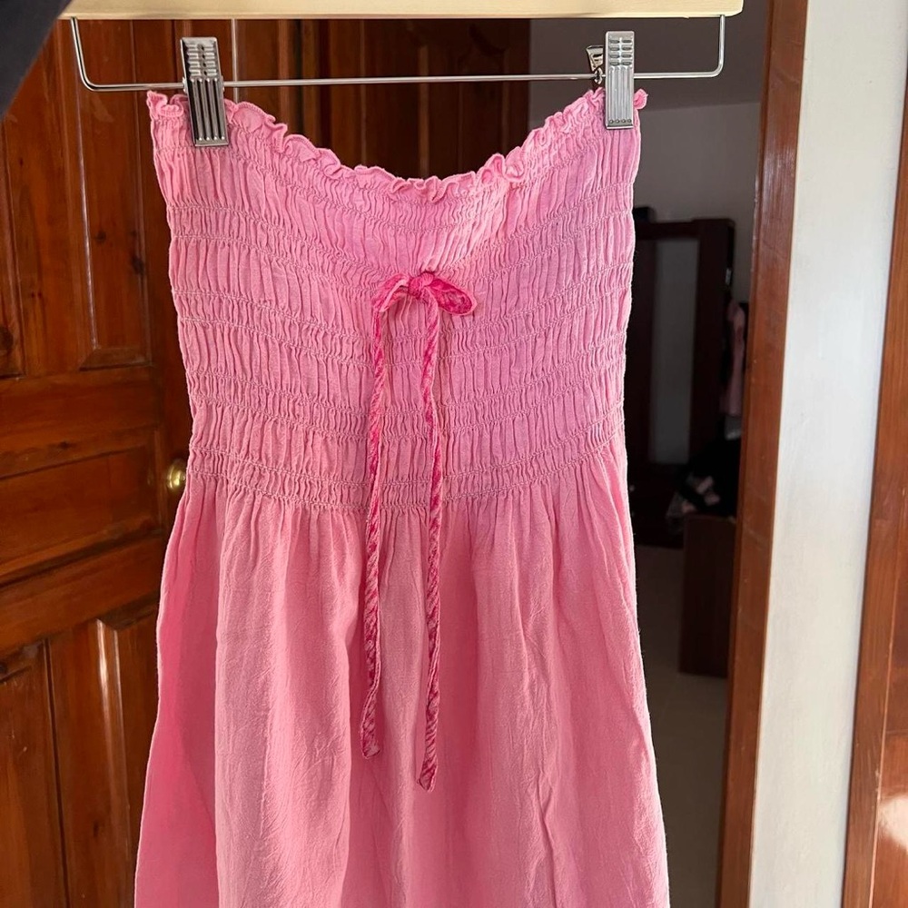 Pink Strapless Top